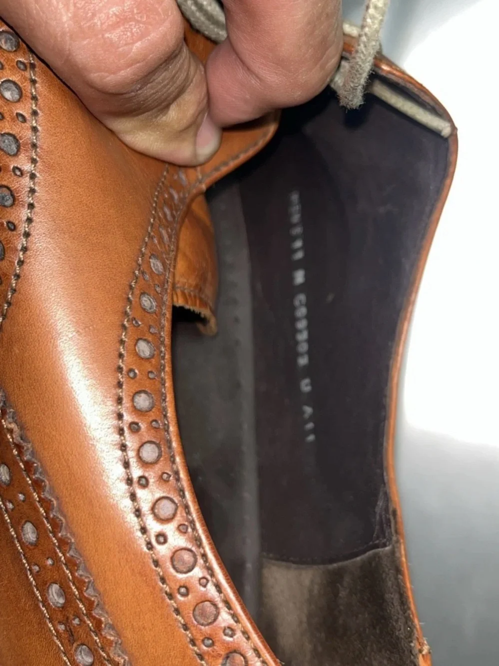 Cole Haan Leather Wingtip Dress Oxfords in Brown Men's Size 11 Shoe